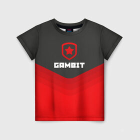 Детская футболка 3D с принтом Gambit Gaming Uniform в Кировске, 100% гипоаллергенный полиэфир | прямой крой, круглый вырез горловины, длина до линии бедер, чуть спущенное плечо, ткань немного тянется | counter strike | cs go | gambit | swat | terrorist | гамбит | контр страйк | кс го | спецназ