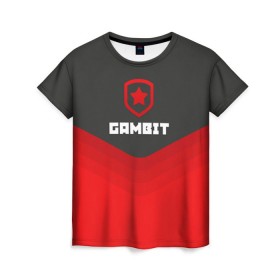 Женская футболка 3D с принтом Gambit Gaming Uniform в Кировске, 100% полиэфир ( синтетическое хлопкоподобное полотно) | прямой крой, круглый вырез горловины, длина до линии бедер | counter strike | cs go | gambit | swat | terrorist | гамбит | контр страйк | кс го | спецназ