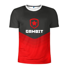 Мужская футболка 3D спортивная с принтом Gambit Gaming Uniform в Кировске, 100% полиэстер с улучшенными характеристиками | приталенный силуэт, круглая горловина, широкие плечи, сужается к линии бедра | counter strike | cs go | gambit | swat | terrorist | гамбит | контр страйк | кс го | спецназ