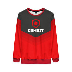 Женский свитшот 3D с принтом Gambit Gaming Uniform в Кировске, 100% полиэстер с мягким внутренним слоем | круглый вырез горловины, мягкая резинка на манжетах и поясе, свободная посадка по фигуре | Тематика изображения на принте: counter strike | cs go | gambit | swat | terrorist | гамбит | контр страйк | кс го | спецназ