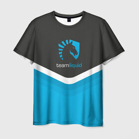 Мужская футболка 3D с принтом Team Liquid Uniform в Кировске, 100% полиэфир | прямой крой, круглый вырез горловины, длина до линии бедер | dota | ggwp | glhf | team | team liquid | дота | игра | тим ликвид | униформа