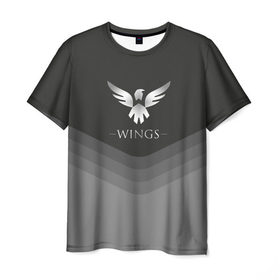 Мужская футболка 3D с принтом Wings Uniform в Кировске, 100% полиэфир | прямой крой, круглый вырез горловины, длина до линии бедер | 