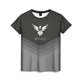 Женская футболка 3D с принтом Wings Uniform в Кировске, 100% полиэфир ( синтетическое хлопкоподобное полотно) | прямой крой, круглый вырез горловины, длина до линии бедер | Тематика изображения на принте: 