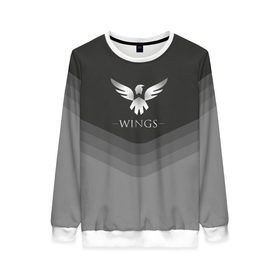 Женский свитшот 3D с принтом Wings Uniform в Кировске, 100% полиэстер с мягким внутренним слоем | круглый вырез горловины, мягкая резинка на манжетах и поясе, свободная посадка по фигуре | Тематика изображения на принте: 