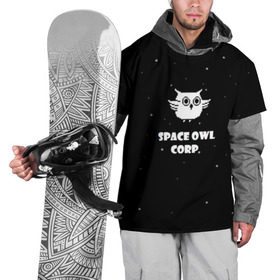 Накидка на куртку 3D с принтом Космическая сова в Кировске, 100% полиэстер |  | астрономия звезды космос сова