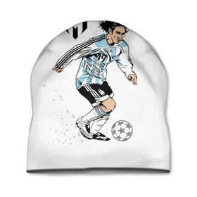Шапка 3D с принтом Messi в Кировске, 100% полиэстер | универсальный размер, печать по всей поверхности изделия | Тематика изображения на принте: barselona | messi | аргентина | барселона | испания | месси | мяч | футбол