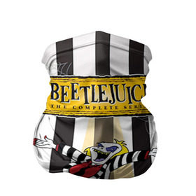 Бандана-труба 3D с принтом Beetlejuice в Кировске, 100% полиэстер, ткань с особыми свойствами — Activecool | плотность 150‒180 г/м2; хорошо тянется, но сохраняет форму | beetlejuice | битлджус | битлжус | тим бёртон
