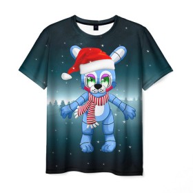 Мужская футболка 3D с принтом Five Nights At Freddy`s в Кировске, 100% полиэфир | прямой крой, круглый вырез горловины, длина до линии бедер | fnaf | freddy | бонни | медведь | мишка | фнаф | фокси | фредди