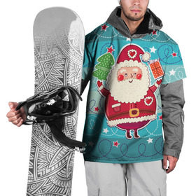 Накидка на куртку 3D с принтом Дед мороз с подарками в Кировске, 100% полиэстер |  | 2017 | дед мороз | новогодняя елка | новый год | подарок на новый год | санта | санта клаус | снег | снежинки