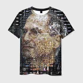 Мужская футболка 3D с принтом Стив Джобс в Кировске, 100% полиэфир | прямой крой, круглый вырез горловины, длина до линии бедер | steve jobs