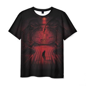 Мужская футболка 3D с принтом ALIEN в Кировске, 100% полиэфир | прямой крой, круглый вырез горловины, длина до линии бедер | Тематика изображения на принте: 
