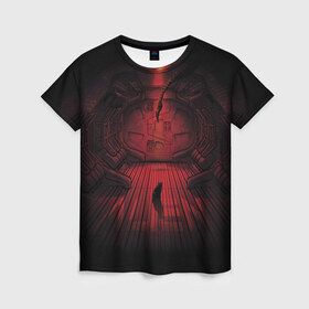 Женская футболка 3D с принтом ALIEN в Кировске, 100% полиэфир ( синтетическое хлопкоподобное полотно) | прямой крой, круглый вырез горловины, длина до линии бедер | 