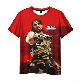 Мужская футболка 3D с принтом Red Dead Redemption в Кировске, 100% полиэфир | прямой крой, круглый вырез горловины, длина до линии бедер | rdr | rdr2 | red dead redemption 2 | rockstar | дикий запад | ковбои