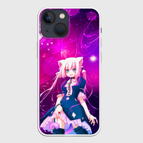 Чехол для iPhone 13 mini с принтом Котик анимэ в Кировске,  |  | anime | аниме | анимэ | котейки | котики | мультфильмы | субкультура | эльфийская песня