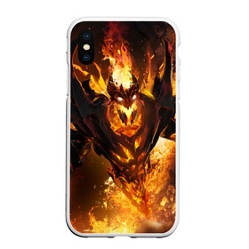 Чехол для iPhone XS Max матовый с принтом Fire в Кировске, Силикон | Область печати: задняя сторона чехла, без боковых панелей | dota | dota 2 | shadow demon | демон | дота