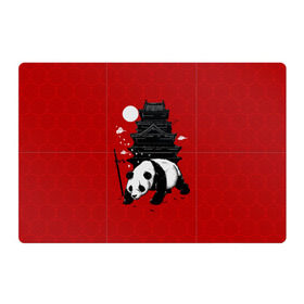 Магнитный плакат 3Х2 с принтом Panda Warrior в Кировске, Полимерный материал с магнитным слоем | 6 деталей размером 9*9 см | japan | panda | панда