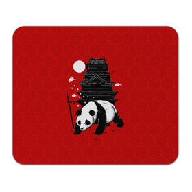 Коврик прямоугольный с принтом Panda Warrior в Кировске, натуральный каучук | размер 230 х 185 мм; запечатка лицевой стороны | japan | panda | панда