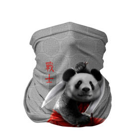 Бандана-труба 3D с принтом Master Panda в Кировске, 100% полиэстер, ткань с особыми свойствами — Activecool | плотность 150‒180 г/м2; хорошо тянется, но сохраняет форму | Тематика изображения на принте: ninja | panda | ниндзя | панда