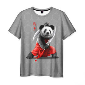 Мужская футболка 3D с принтом Master Panda в Кировске, 100% полиэфир | прямой крой, круглый вырез горловины, длина до линии бедер | Тематика изображения на принте: ninja | panda | ниндзя | панда