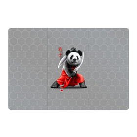 Магнитный плакат 3Х2 с принтом Master Panda в Кировске, Полимерный материал с магнитным слоем | 6 деталей размером 9*9 см | ninja | panda | ниндзя | панда