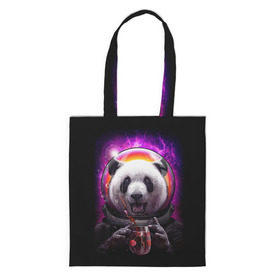 Сумка 3D повседневная с принтом Panda Cosmonaut в Кировске, 100% полиэстер | Плотность: 200 г/м2; Размер: 34×35 см; Высота лямок: 30 см | bear | galaxy | panda | space | star | астронавт | галактика | звезда | космонавт | космос | медведь | панда