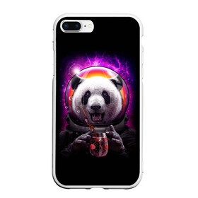 Чехол для iPhone 7Plus/8 Plus матовый с принтом Panda Cosmonaut в Кировске, Силикон | Область печати: задняя сторона чехла, без боковых панелей | bear | galaxy | panda | space | star | астронавт | галактика | звезда | космонавт | космос | медведь | панда