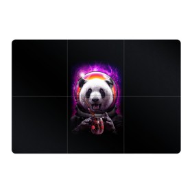 Магнитный плакат 3Х2 с принтом Panda Cosmonaut в Кировске, Полимерный материал с магнитным слоем | 6 деталей размером 9*9 см | bear | galaxy | panda | space | star | астронавт | галактика | звезда | космонавт | космос | медведь | панда
