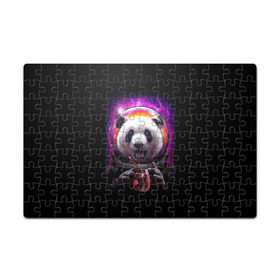 Пазл магнитный 126 элементов с принтом Panda Cosmonaut в Кировске, полимерный материал с магнитным слоем | 126 деталей, размер изделия —  180*270 мм | bear | galaxy | panda | space | star | астронавт | галактика | звезда | космонавт | космос | медведь | панда