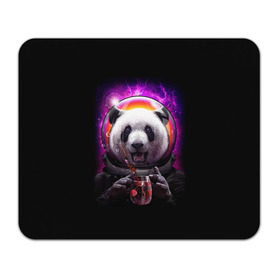 Коврик прямоугольный с принтом Panda Cosmonaut в Кировске, натуральный каучук | размер 230 х 185 мм; запечатка лицевой стороны | bear | galaxy | panda | space | star | астронавт | галактика | звезда | космонавт | космос | медведь | панда