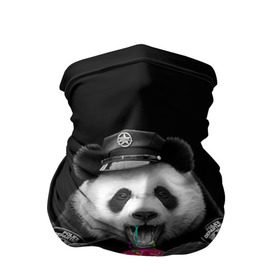 Бандана-труба 3D с принтом Donut Panda в Кировске, 100% полиэстер, ткань с особыми свойствами — Activecool | плотность 150‒180 г/м2; хорошо тянется, но сохраняет форму | bear | donut | panda | police | коп | медведь | панда | пончик