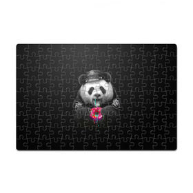 Пазл магнитный 126 элементов с принтом Donut Panda в Кировске, полимерный материал с магнитным слоем | 126 деталей, размер изделия —  180*270 мм | bear | donut | panda | police | коп | медведь | панда | пончик