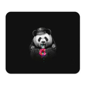 Коврик прямоугольный с принтом Donut Panda в Кировске, натуральный каучук | размер 230 х 185 мм; запечатка лицевой стороны | bear | donut | panda | police | коп | медведь | панда | пончик