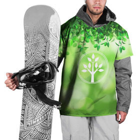 Накидка на куртку 3D с принтом Береги природу в Кировске, 100% полиэстер |  | береги природу | дерево | зелёная | зелень | листья | природа