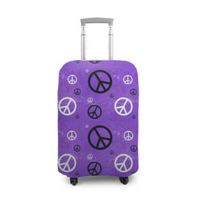 Чехол для чемодана 3D с принтом Peace в Кировске, 86% полиэфир, 14% спандекс | двустороннее нанесение принта, прорези для ручек и колес | abstract | hippie | hipster | swag | tie dye | абстракция | свэг | текстура | хиппи | хипстер