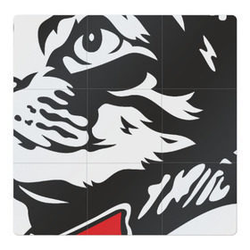Магнитный плакат 3Х3 с принтом Meow Zedong Revolution forever в Кировске, Полимерный материал с магнитным слоем | 9 деталей размером 9*9 см | Тематика изображения на принте: кот революция