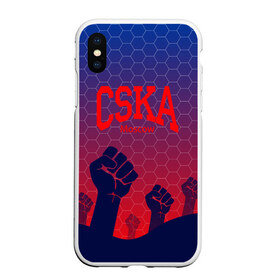 Чехол для iPhone XS Max матовый с принтом CSKA Msk в Кировске, Силикон | Область печати: задняя сторона чехла, без боковых панелей | moscow | москва | цска