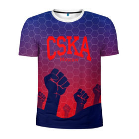 Мужская футболка 3D спортивная с принтом CSKA Msk в Кировске, 100% полиэстер с улучшенными характеристиками | приталенный силуэт, круглая горловина, широкие плечи, сужается к линии бедра | moscow | москва | цска