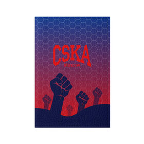 Обложка для паспорта матовая кожа с принтом CSKA Msk в Кировске, натуральная матовая кожа | размер 19,3 х 13,7 см; прозрачные пластиковые крепления | moscow | москва | цска