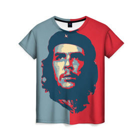 Женская футболка 3D с принтом Che Guevara в Кировске, 100% полиэфир ( синтетическое хлопкоподобное полотно) | прямой крой, круглый вырез горловины, длина до линии бедер | че гевара