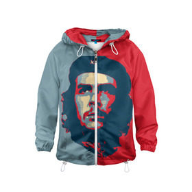 Детская ветровка 3D с принтом Che Guevara в Кировске, 100% полиэстер | подол и капюшон оформлены резинкой с фиксаторами, по бокам два кармана без застежек, один потайной карман на груди | че гевара