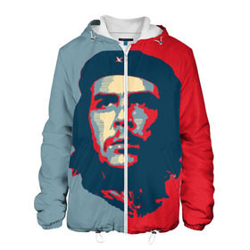Мужская куртка 3D с принтом Che Guevara в Кировске, ткань верха — 100% полиэстер, подклад — флис | прямой крой, подол и капюшон оформлены резинкой с фиксаторами, два кармана без застежек по бокам, один большой потайной карман на груди. Карман на груди застегивается на липучку | че гевара