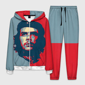 Мужской костюм 3D с принтом Che Guevara в Кировске, 100% полиэстер | Манжеты и пояс оформлены тканевой резинкой, двухслойный капюшон со шнурком для регулировки, карманы спереди | че гевара