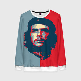 Женский свитшот 3D с принтом Che Guevara в Кировске, 100% полиэстер с мягким внутренним слоем | круглый вырез горловины, мягкая резинка на манжетах и поясе, свободная посадка по фигуре | че гевара