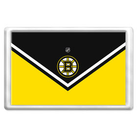 Магнит 45*70 с принтом Boston Bruins в Кировске, Пластик | Размер: 78*52 мм; Размер печати: 70*45 | america | canada | hockey | nhl | usa | америка | бостон | брюинз | канада | лед | нхл | сша | хоккей