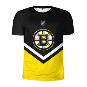 Мужская футболка 3D спортивная с принтом Boston Bruins в Кировске, 100% полиэстер с улучшенными характеристиками | приталенный силуэт, круглая горловина, широкие плечи, сужается к линии бедра | america | canada | hockey | nhl | usa | америка | бостон | брюинз | канада | лед | нхл | сша | хоккей