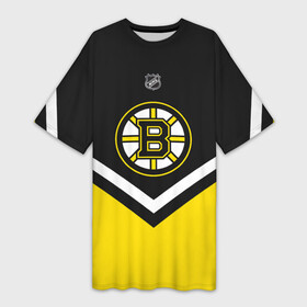 Платье-футболка 3D с принтом Boston Bruins в Кировске,  |  | Тематика изображения на принте: america | canada | hockey | nhl | usa | америка | бостон | брюинз | канада | лед | нхл | сша | хоккей