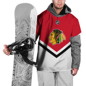Накидка на куртку 3D с принтом Chicago Blackhawks в Кировске, 100% полиэстер |  | america | canada | hockey | nhl | usa | америка | блэкхокс | канада | лед | нхл | сша | хоккей | чикаго