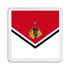 Магнит 55*55 с принтом Chicago Blackhawks в Кировске, Пластик | Размер: 65*65 мм; Размер печати: 55*55 мм | Тематика изображения на принте: america | canada | hockey | nhl | usa | америка | блэкхокс | канада | лед | нхл | сша | хоккей | чикаго