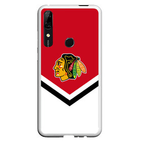 Чехол для Honor P Smart Z с принтом Chicago Blackhawks в Кировске, Силикон | Область печати: задняя сторона чехла, без боковых панелей | america | canada | hockey | nhl | usa | америка | блэкхокс | канада | лед | нхл | сша | хоккей | чикаго