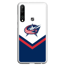 Чехол для Honor P30 с принтом Columbus Blue Jackets в Кировске, Силикон | Область печати: задняя сторона чехла, без боковых панелей | america | canada | hockey | nhl | usa | америка | блю | джекетс | канада | коламбус | лед | нхл | сша | хоккей